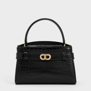 Aubrielle Croc-Effect Top Handle Bag