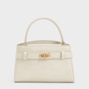 Aubrielle Croc-Effect Top Handle Bag