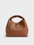 Chance Recycled Leather Turn-Lock Bucket Bag
