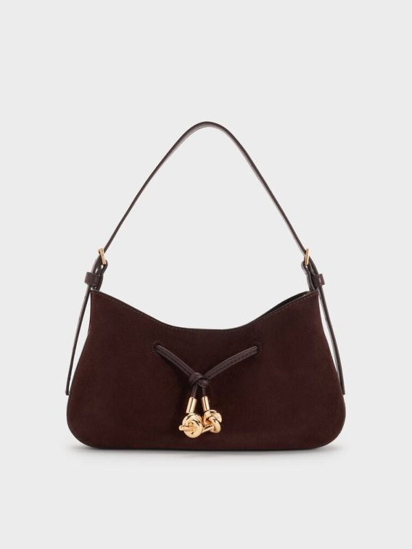 Mila Recycled Suede Shoulder Bag