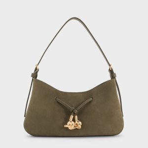 Mila Recycled Suede Shoulder Bag