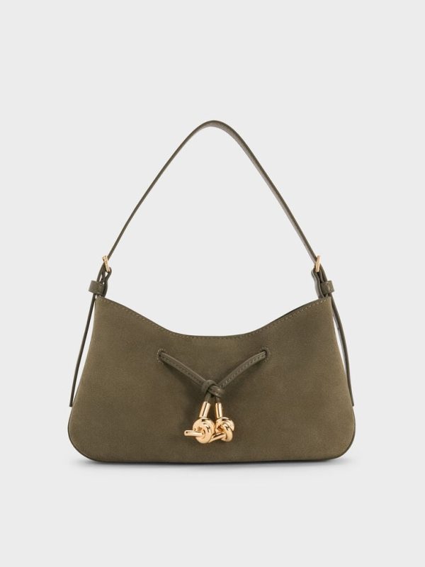 Mila Recycled Suede Shoulder Bag