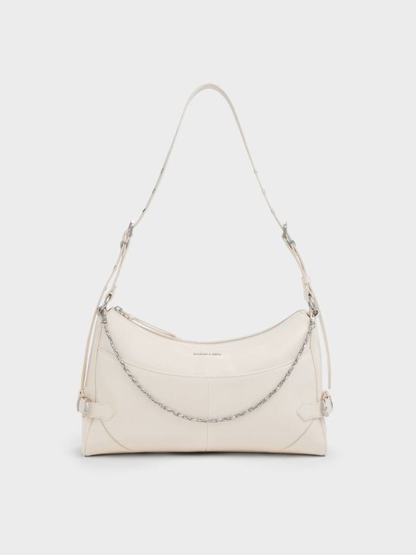 Antonella Chain-Strap Side-Buckle Shoulder Bag 1 Antonella Chain-Strap Side-Buckle Shoulder Bag