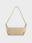 Larsen Recycled Suede Buckle-Strap Slouchy Shoulder Bag