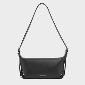 Larsen Buckle-Strap Slouchy Shoulder Bag