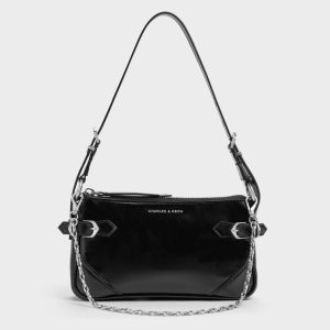 Antonella Chain-Strap Side-Buckle Crossbody Bag