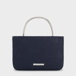 Jennis Lace & Satin Top Handle Bag