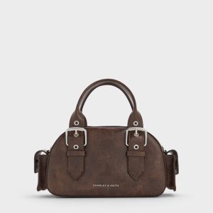 Blaise Buckle-Strap Side-Pocket Bowling Bag