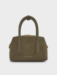 Deyna Recycled Suede Bowling Bag