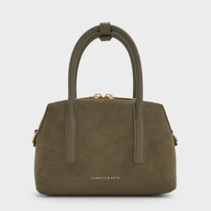 Deyna Recycled Suede Bowling Bag