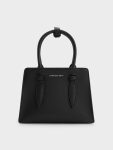 Allyn Structured Trapeze Tote Bag