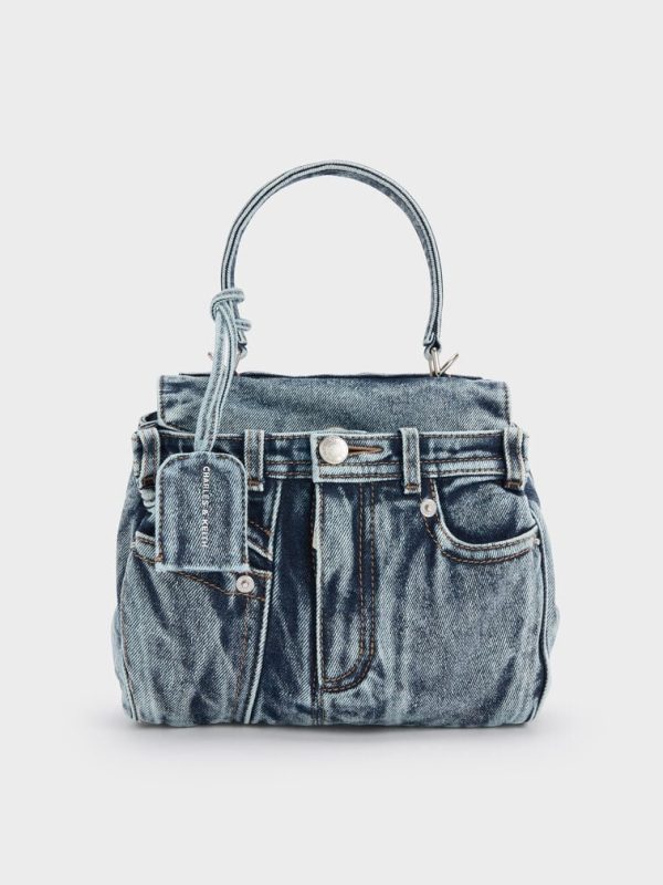 Arita Denim Jeans Top Handle Bag 1 Arita Denim Jeans Top Handle Bag