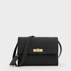 Chance Recycled Leather Turn-Lock Crossbody Bag