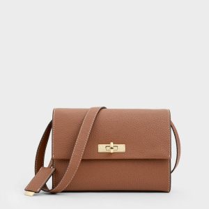 Chance Recycled Leather Turn-Lock Crossbody Bag