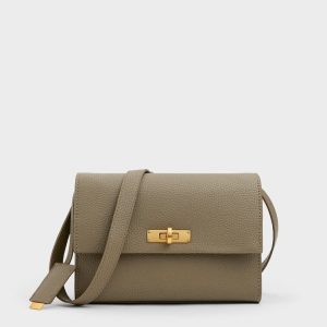 Chance Recycled Leather Turn-Lock Crossbody Bag